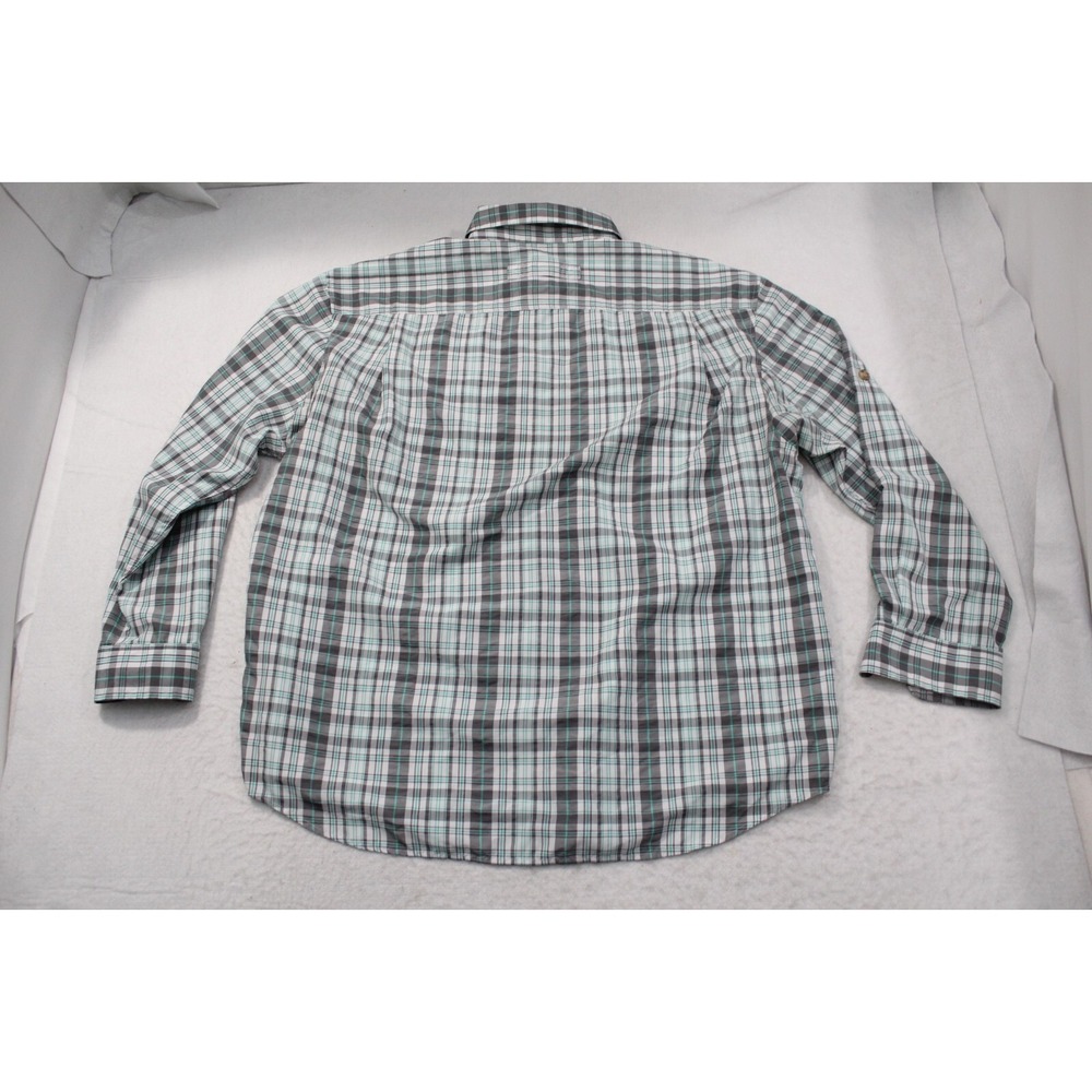 Duluth Trading Co Button Up Shirt Plaid Long Sleeve Wicking Pockets Mens Size XL - Picture 8 of 8